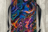 Oil Spill Tarot Bag/ Custom Tarot Pouch/ Keepsake Bag / Drawstring Bag / Oracle Bag / Crystal Bag / Tarot Pouch / Cosmetic Bag