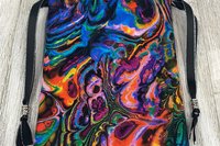 Oil Spill Tarot Bag/ Custom Tarot Pouch/ Keepsake Bag / Drawstring Bag / Oracle Bag / Crystal Bag / Tarot Pouch / Cosmetic Bag