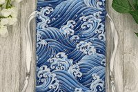 Waves Tarot Bag/ Custom Tarot Pouch/ Keepsake Bag / Drawstring Bag / Oracle Bag / Crystal Bag / Tarot Pouch / Cosmetic Bag
