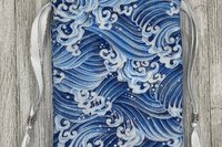 Waves Tarot Bag/ Custom Tarot Pouch/ Keepsake Bag / Drawstring Bag / Oracle Bag / Crystal Bag / Tarot Pouch / Cosmetic Bag