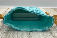 Blue Leaves Tarot Bag/ Custom Tarot Pouch/ Keepsake Bag / Drawstring Bag / Oracle Bag / Crystal Bag / Tarot Pouch / Cosmetic Bag