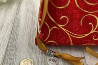 Gold Scrolls Tarot Bag/ Custom Tarot Pouch/ Keepsake Bag / Drawstring Bag / Oracle Bag / Crystal Bag / Tarot Pouch / Cosmetic Bag