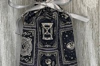Witchy Card Design Tarot Bag/ Custom Tarot Pouch/ Keepsake Bag / Drawstring Bag / Oracle Bag / Crystal Bag / Tarot Pouch / Cosmetic Bag