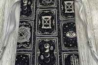 Witchy Card Design Tarot Bag/ Custom Tarot Pouch/ Keepsake Bag / Drawstring Bag / Oracle Bag / Crystal Bag / Tarot Pouch / Cosmetic Bag