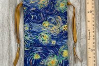 Starry Night Inspired Tarot Bag/ Custom Tarot Pouch/ Keepsake Bag / Drawstring Bag / Oracle Bag / Crystal Bag / Tarot Pouch / Cosmetic Bag