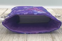 Purple Water Spot Tarot Bag/ Custom Tarot Pouch/ Keepsake Bag / Drawstring Bag / Oracle Bag / Crystal Bag / Tarot Pouch / Cosmetic Bag