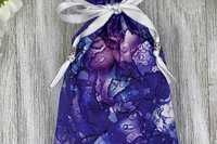 Purple Water Spot Tarot Bag/ Custom Tarot Pouch/ Keepsake Bag / Drawstring Bag / Oracle Bag / Crystal Bag / Tarot Pouch / Cosmetic Bag