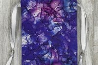 Purple Water Spot Tarot Bag/ Custom Tarot Pouch/ Keepsake Bag / Drawstring Bag / Oracle Bag / Crystal Bag / Tarot Pouch / Cosmetic Bag