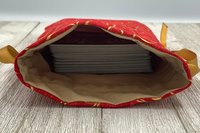 Gold Scrolls Tarot Bag/ Custom Tarot Pouch/ Keepsake Bag / Drawstring Bag / Oracle Bag / Crystal Bag / Tarot Pouch / Cosmetic Bag