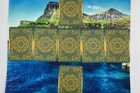 Mountain Ocean Altar Cloth, Tarot Cloth, Altar Decor, Double Sided Altar Cloth, Wall Hanging, Dice Mat, Centerpiece
