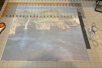 Mountain Ocean Altar Cloth, Tarot Cloth, Altar Decor, Double Sided Altar Cloth, Wall Hanging, Dice Mat, Centerpiece