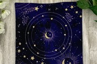 MINI Altar Cloth - Moon, Tarot Cloth, Traveling Altar Cloth, Portable Altar Cloth, Small Spaces Altar, Home Office Altar