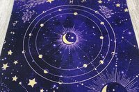 MINI Altar Cloth - Moon, Tarot Cloth, Traveling Altar Cloth, Portable Altar Cloth, Small Spaces Altar, Home Office Altar