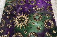 MINI Altar Cloth - Sun Moon, Tarot Cloth, Traveling Altar Cloth, Portable Altar Cloth, Small Spaces Altar, Home Office Altar