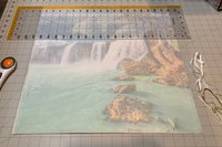 Waterfall Altar Cloth, Tarot Cloth, Altar Decor, Double Sided Altar Cloth, Wall Hanging, Dice Mat, Centerpiece