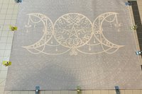 Triple Moon Altar Cloth, Tarot Cloth, Altar Decor, Double Sided Altar Cloth, Wall Hanging, Dice Mat, Centerpiece