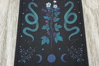 MINI Altar Cloth - Snakes, Traveling Altar Cloth, Portable Altar Cloth, Small Spaces Altar, Home Office Altar