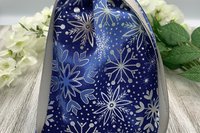 Snowflake Tarot Bag/ Custom Tarot Pouch/ Keepsake Bag / Drawstring Bag / Oracle Bag / Crystal Bag / Tarot Pouch / Cosmetic Bag