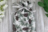 Pinecone Tarot Bag/ Custom Tarot bag/ Keepsake Bag / Drawstring Bag / Oracle Bag / Crystal Bag / Gift Bag / Tarot Pouch / Cosmetic Bag