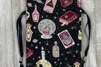 Witchy Tarot Bag/ Custom Tarot Pouch/ Keepsake Bag / Drawstring Bag / Oracle Bag / Crystal Bag / Tarot Pouch / Cosmetic Bag