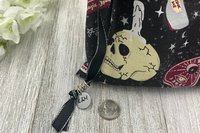 Witchy Tarot Bag/ Custom Tarot Pouch/ Keepsake Bag / Drawstring Bag / Oracle Bag / Crystal Bag / Tarot Pouch / Cosmetic Bag