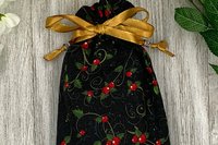 Berry Tarot Bag/ Custom Tarot Pouch/ Keepsake Bag / Drawstring Bag / Oracle Bag / Crystal Bag / Tarot Pouch / Cosmetic Bag