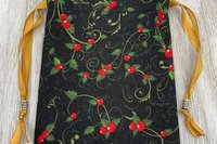 Berry Tarot Bag/ Custom Tarot Pouch/ Keepsake Bag / Drawstring Bag / Oracle Bag / Crystal Bag / Tarot Pouch / Cosmetic Bag