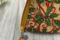 Holly Tarot Bag/ Custom Tarot Pouch/ Keepsake Bag / Drawstring Bag / Oracle Bag / Crystal Bag / Tarot Pouch / Cosmetic Bag