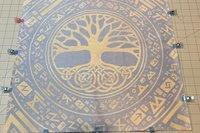 Celtic Tree Altar Cloth, Tarot Cloth, Altar Decor, Double Sided Altar Cloth, Wall Hanging, Dice Mat, Centerpiece