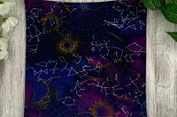 MINI Altar Cloth - Stars, Tarot Cloth, Traveling Altar Cloth, Portable Altar Cloth, Small Spaces Altar, Home Office Altar