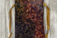 Colorful Leaves Tarot Bag/ Custom Tarot Bag / Keepsake Bag / Drawstring Bag / Oracle Bag / Jewelry Bag / Crystal Bag / Tarot Pouch