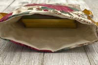 Poinsettia Tarot Bag/ Custom Tarot Pouch/ Keepsake Bag / Drawstring Bag / Oracle Bag / Crystal Bag / Tarot Pouch / Cosmetic Bag