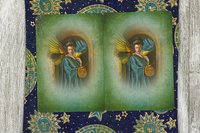 MINI Altar Cloth - Celestial, Tarot Cloth, Traveling Altar Cloth, Portable Altar Cloth, Small Spaces Altar, Home Office Altar