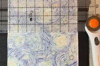 MINI Altar Cloth - Starry Night, Tarot Cloth, Traveling Altar Cloth, Portable Altar Cloth, Small Spaces Altar, Home Office Altar