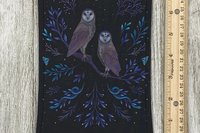 MINI Altar Cloth - Owls, Traveling Altar Cloth, Portable Altar Cloth, Small Spaces Altar, Home Office Altar