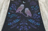 MINI Altar Cloth - Owls, Traveling Altar Cloth, Portable Altar Cloth, Small Spaces Altar, Home Office Altar