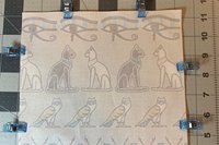 MINI Altar Cloth - Egyptian, Traveling Altar Cloth, Portable Altar Cloth, Small Spaces Altar, Home Office Altar