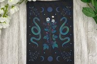 MINI Altar Cloth - Snakes, Traveling Altar Cloth, Portable Altar Cloth, Small Spaces Altar, Home Office Altar