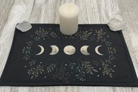 MINI Altar Cloth - Lunar Phase, Traveling Altar Cloth, Portable Altar Cloth, Small Spaces Altar, Home Office Altar