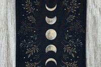MINI Altar Cloth - Lunar Phase, Traveling Altar Cloth, Portable Altar Cloth, Small Spaces Altar, Home Office Altar