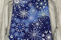 Snowflake Tarot Bag/ Custom Tarot Pouch/ Keepsake Bag / Drawstring Bag / Oracle Bag / Crystal Bag / Tarot Pouch / Cosmetic Bag
