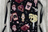 Witchy Tarot Bag/ Custom Tarot Pouch/ Keepsake Bag / Drawstring Bag / Oracle Bag / Crystal Bag / Tarot Pouch / Cosmetic Bag