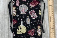 Witchy Tarot Bag/ Custom Tarot Pouch/ Keepsake Bag / Drawstring Bag / Oracle Bag / Crystal Bag / Tarot Pouch / Cosmetic Bag
