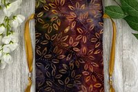 Colorful Leaves Tarot Bag/ Custom Tarot Bag / Keepsake Bag / Drawstring Bag / Oracle Bag / Jewelry Bag / Crystal Bag / Tarot Pouch