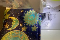 MINI Altar Cloth - Celestial, Tarot Cloth, Traveling Altar Cloth, Portable Altar Cloth, Small Spaces Altar, Home Office Altar