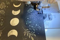 MINI Altar Cloth - Leaves Lunar Phase, Traveling Altar Cloth, Portable Altar Cloth, Small Spaces Altar, Home Office Altar