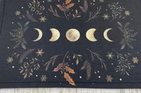MINI Altar Cloth - Leaves Lunar Phase, Traveling Altar Cloth, Portable Altar Cloth, Small Spaces Altar, Home Office Altar