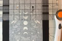 MINI Altar Cloth - Leaves Lunar Phase, Traveling Altar Cloth, Portable Altar Cloth, Small Spaces Altar, Home Office Altar