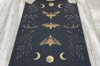 MINI Altar Cloth - Moths, Traveling Altar Cloth, Portable Altar Cloth, Small Spaces Altar, Home Office Altar