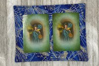 MINI Altar Cloth - Leaves Traveling Altar Cloth, Portable Altar Cloth, Small Spaces Altar, Home Office Altar